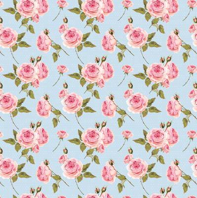 Fabric roller blind Roses