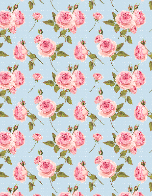 Fabric roller blind Roses
