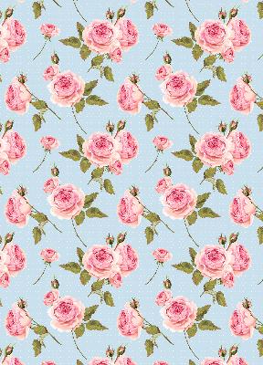 Fabric roller blind Roses