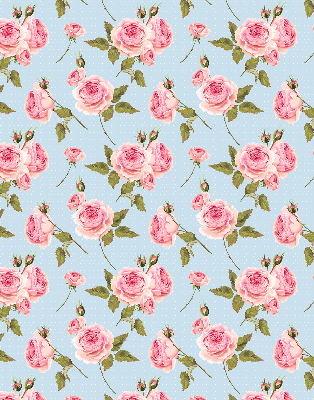 Fabric roller blind Roses