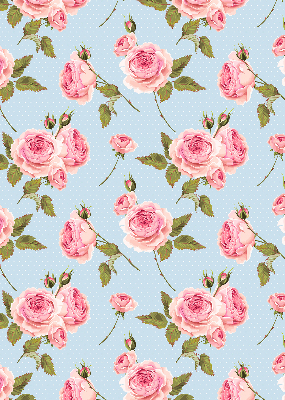 Fabric roller blind Roses