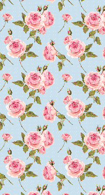 Fabric roller blind Roses