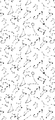 Modern roller blind constellations print