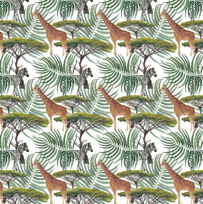 Modern roller blind Animals and trees