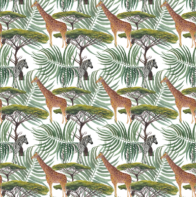Modern roller blind Animals and trees