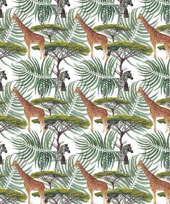 Modern roller blind Animals and trees