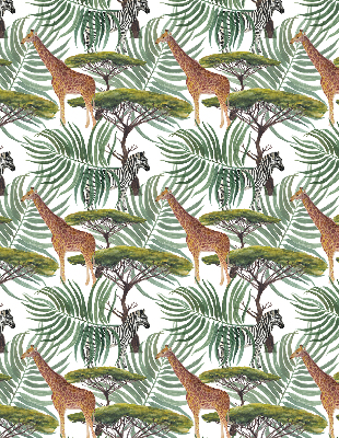 Modern roller blind Animals and trees