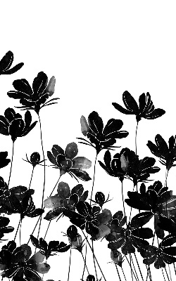 Fabric roller blind Black flowers