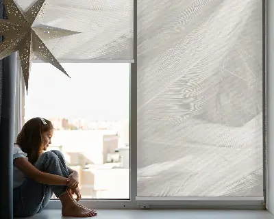 Modern roller blind feathers pattern