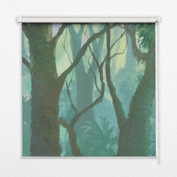 Roller blind for large window Trees