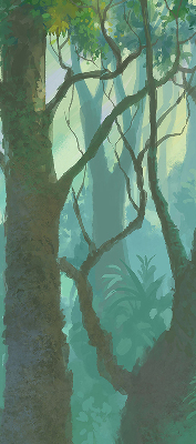 Roller blind for large window trees print