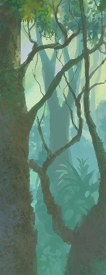 Roller blind for large window trees print