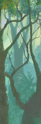 Roller blind for large window trees print