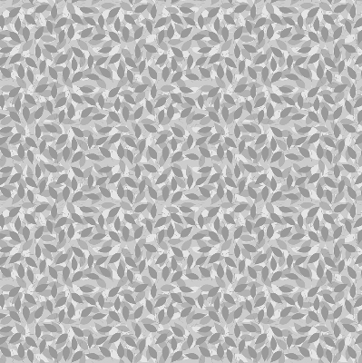 Modern roller blind with a gray leaves pattern