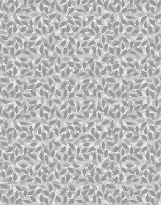 Modern roller blind with a gray leaves pattern