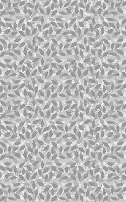 Modern roller blind with a gray leaves pattern