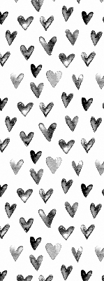 Modern roller blind Black hearts