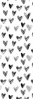 Modern roller blind Black hearts