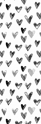 Modern roller blind Black hearts
