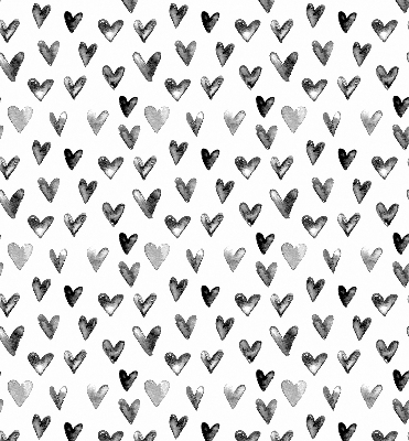 Modern roller blind Black hearts