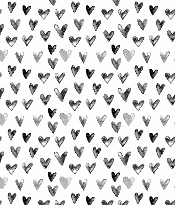 Modern roller blind Black hearts