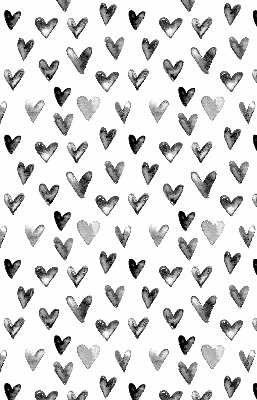 Modern roller blind Black hearts