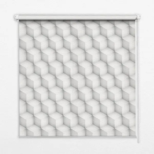 Roller blind for large window 3D cubes print