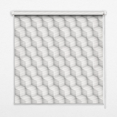 Roller blind for large window 3D cubes print