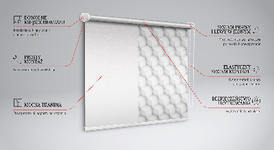 Roller blind for large window 3d cubes
