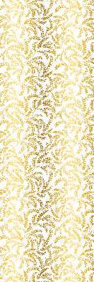 Fabric roller blind with golden branches pattern