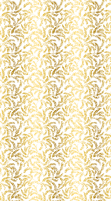 Fabric roller blind with golden branches pattern