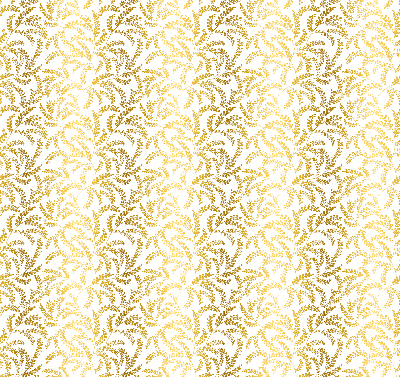 Fabric roller blind with golden branches pattern