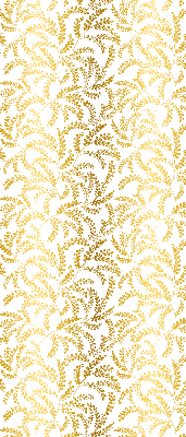 Fabric roller blind with golden branches pattern