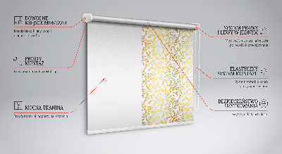 Fabric roller blind Golden branches