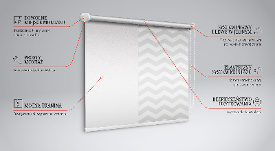 Roller blind for large window Gray zigzags