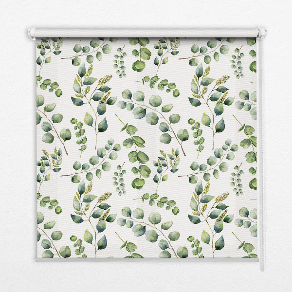 Fabric roller blind Green twigs