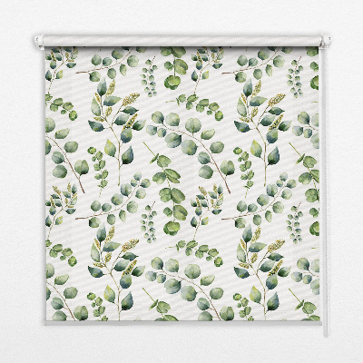 Fabric roller blind Green twigs