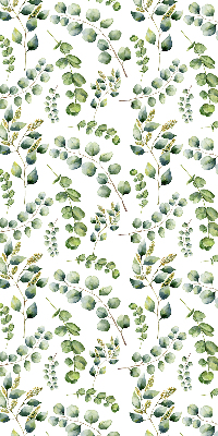 Fabric roller blind green twigs pattern