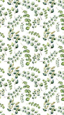 Fabric roller blind green twigs pattern