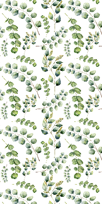 Fabric roller blind green twigs pattern