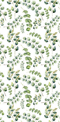 Fabric roller blind green twigs pattern