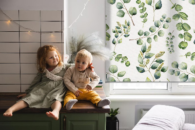 Fabric roller blind Green twigs