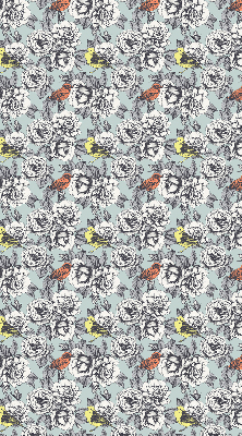 Roller blind modern flowers design