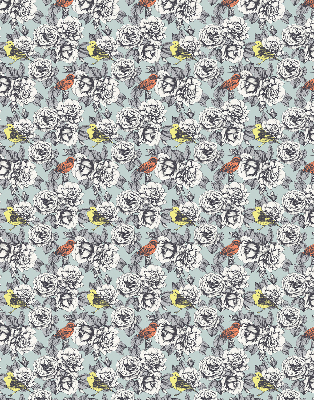 Modern roller blind Flowers