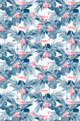 Roller blind for large window Tropical plants and flamingos