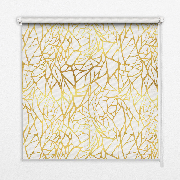 Fabric roller blind Yellow pattern