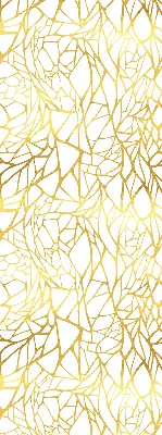 Fabric roller blind in a yellow pattern