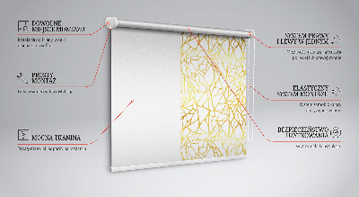Fabric roller blind Yellow pattern