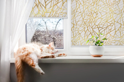 Fabric roller blind Yellow pattern