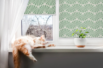 Modern roller blind Green slalom